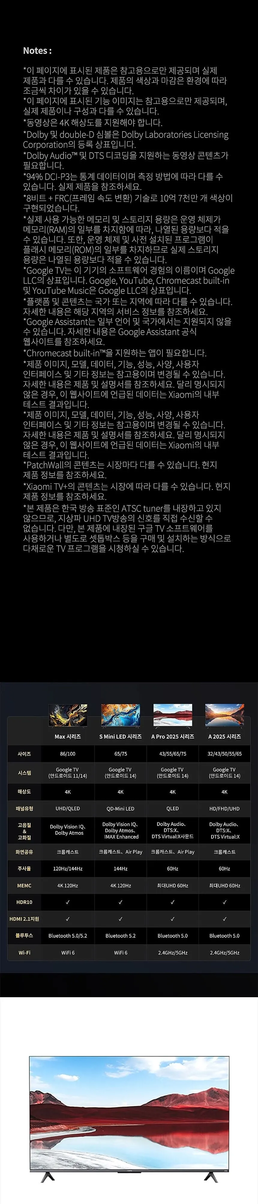 샤오미 A Pro TV 55인치 QLED 상세 7
